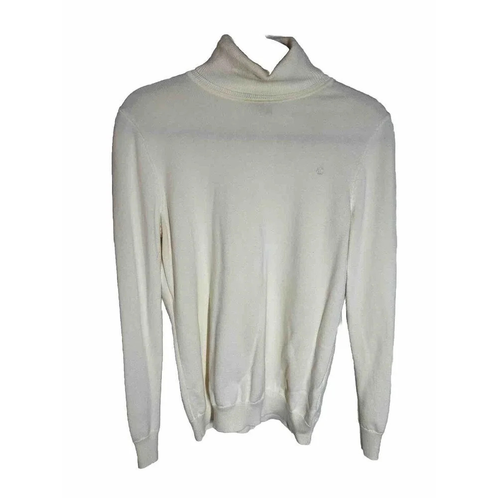 Lauren Ralph Lauren Women’s 100% Cotton Turtle Neck Sweater Size L